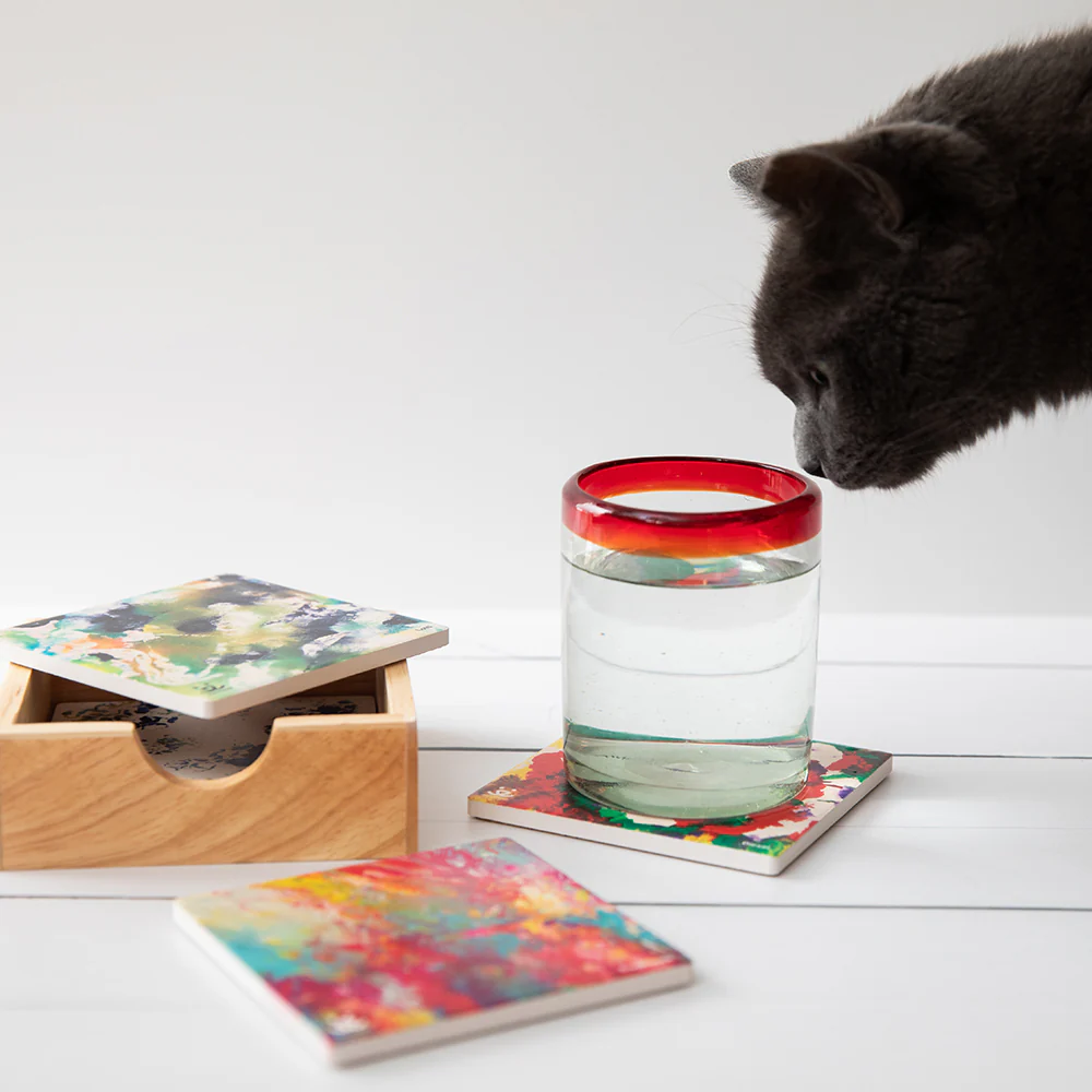 Animal Art Stone Coaster Set - Image 5