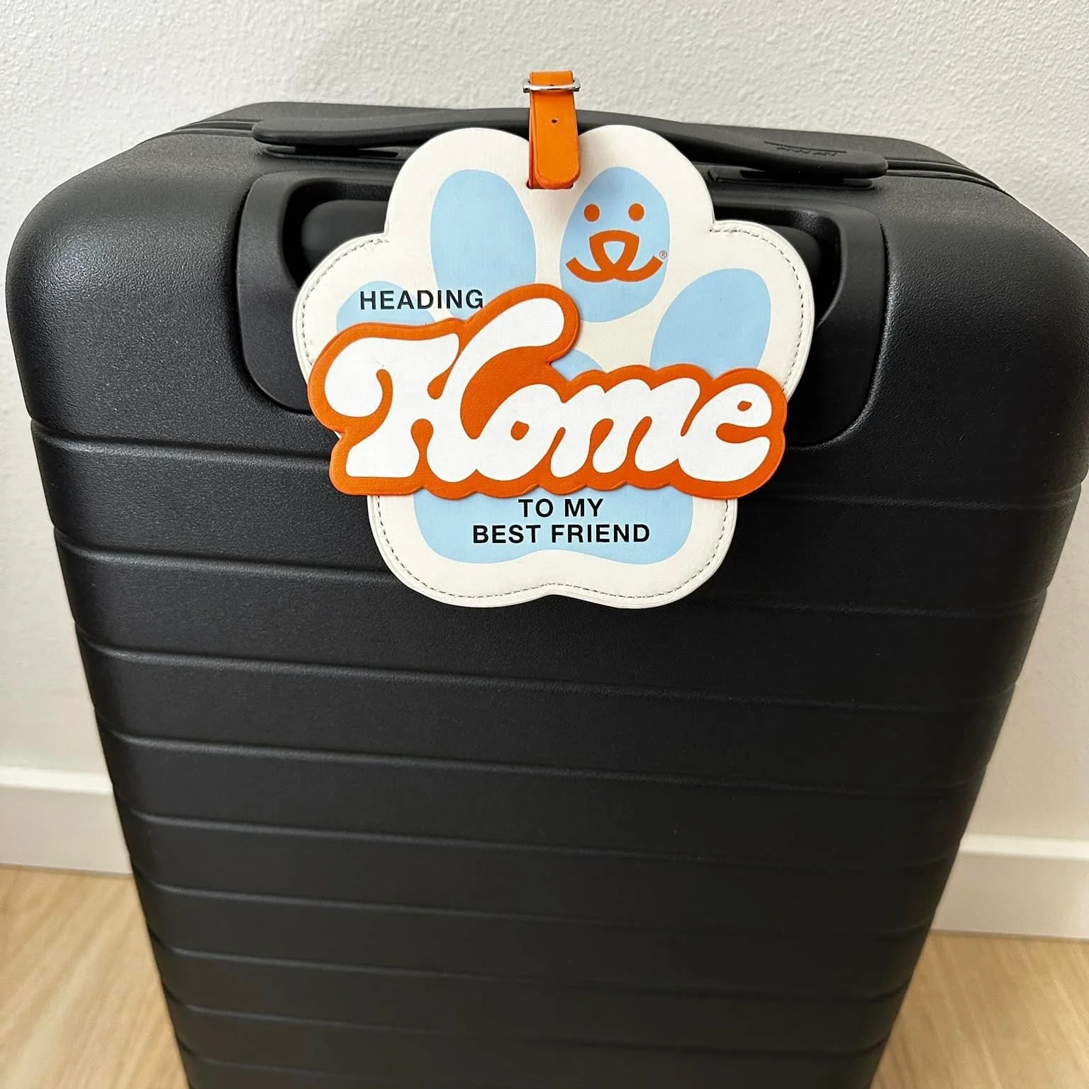Paw Print Leatherette Headed Home Luggage Tag - Image 5