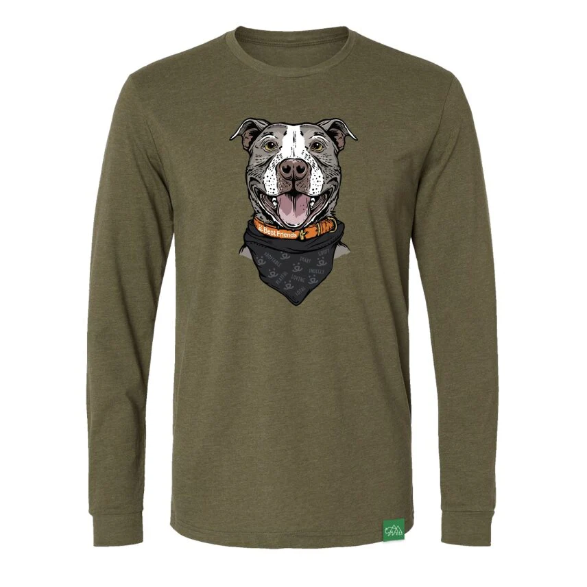 Wild Tribute Smiling Dog Long Sleeve T-Shirt